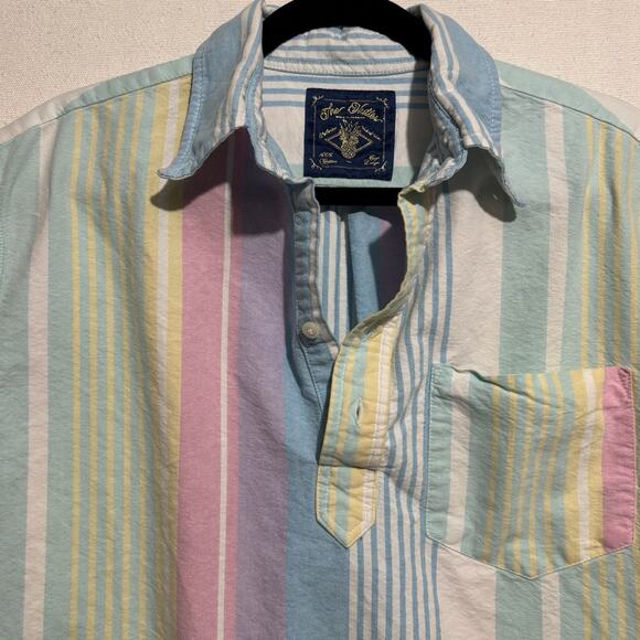 Chubbies The Nutter Polo Shirt Large Colorway Blue White Pink Casual Cabanacore - Picture 7 of 11